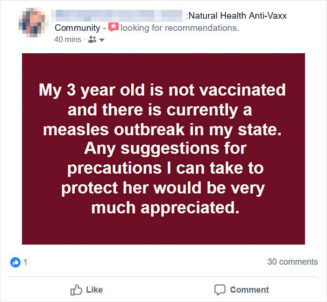 unvaccinated measles reaches delivers