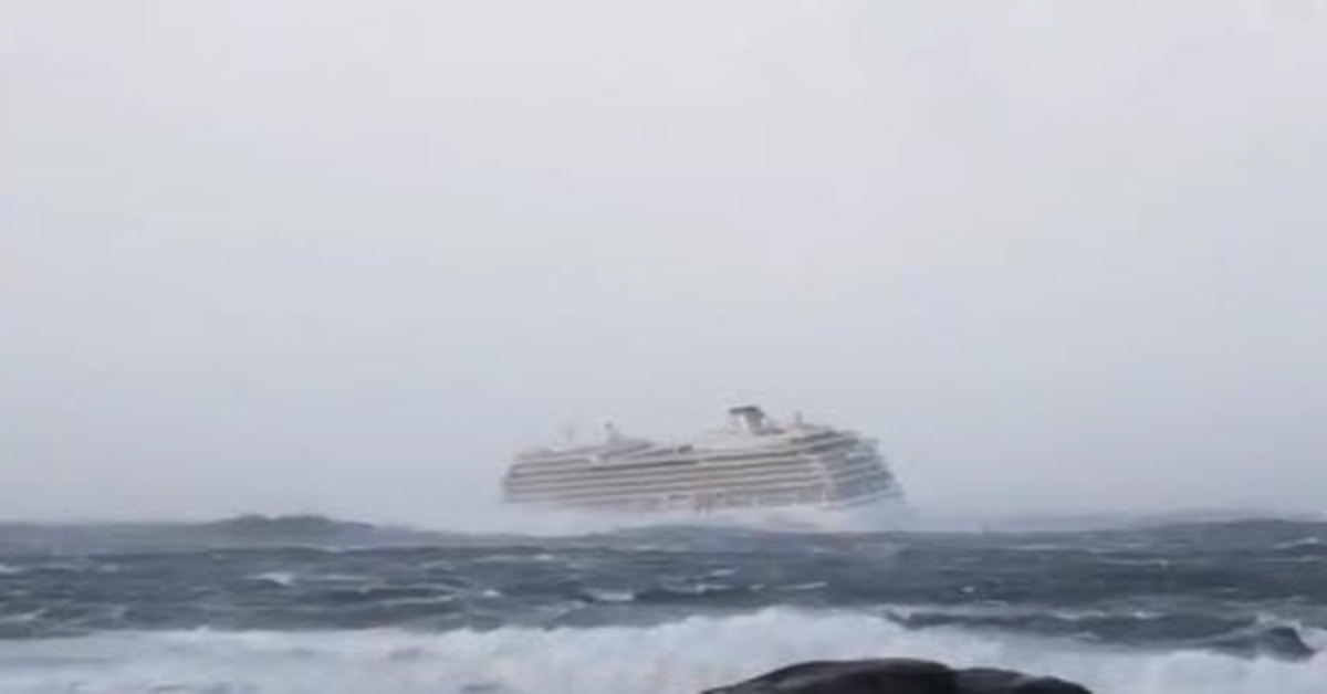 cruise ship in rough seas 2020