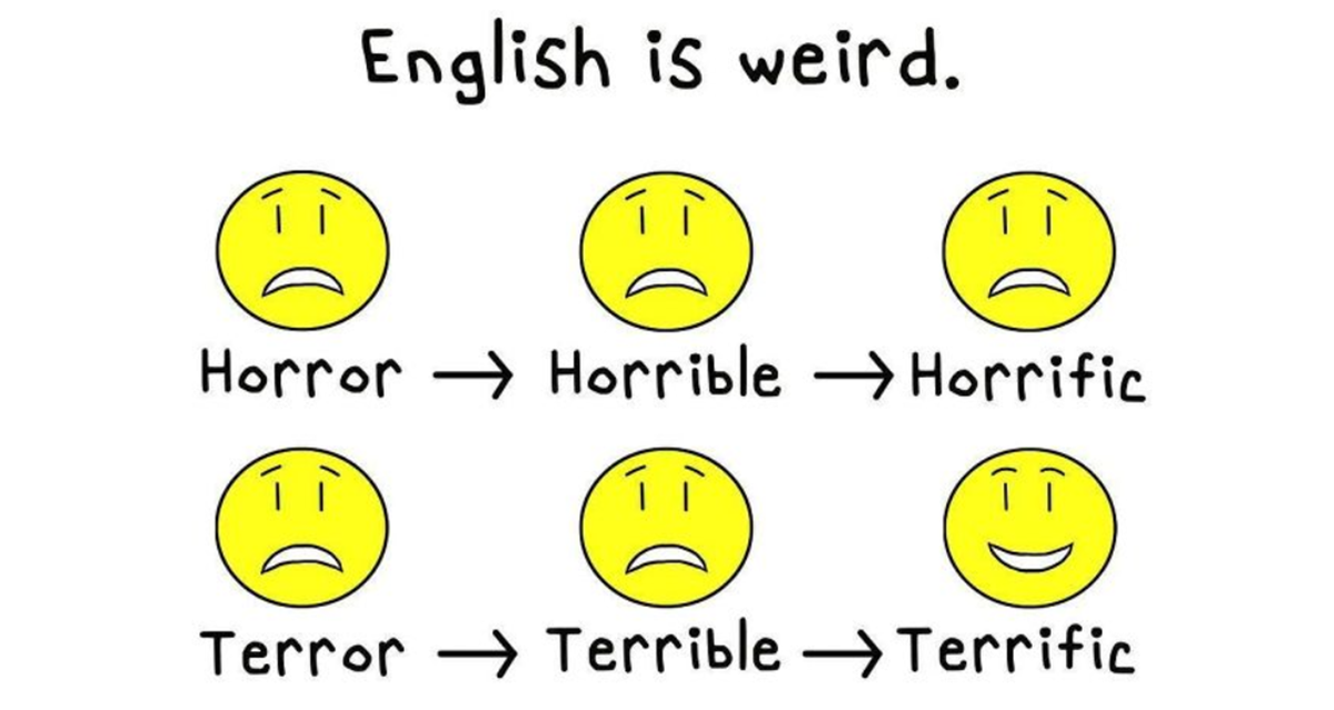 Be weird перевод. English is weird. Terrific. Weird перевод. Странный по английски.