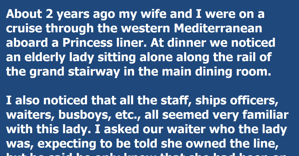 man alone on cruise ship