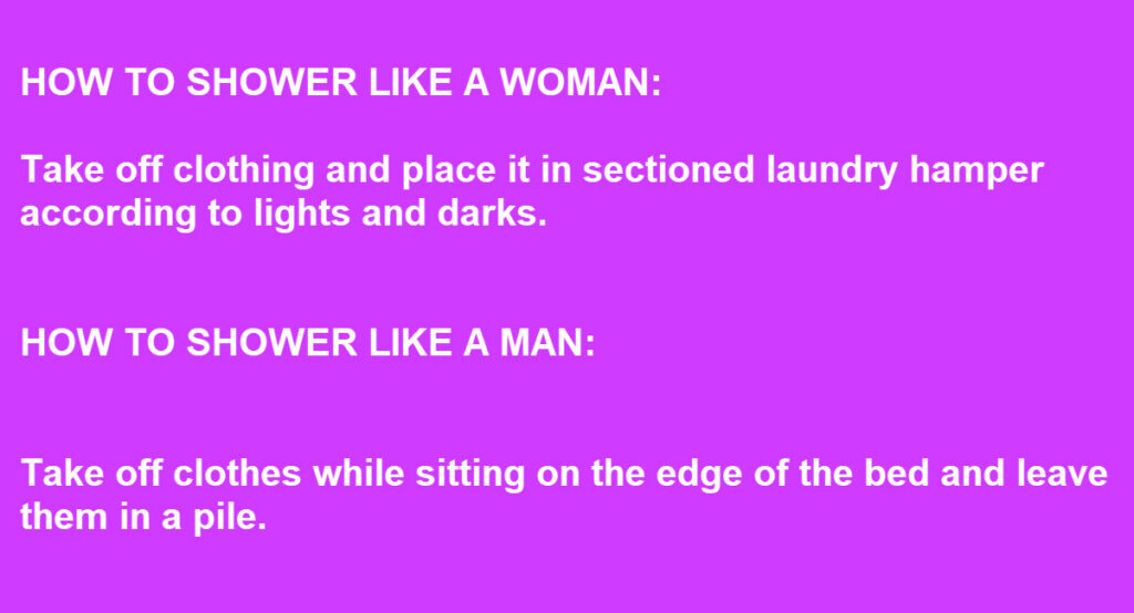 Explaining Subtle Differences Between How Men and Women Take A Shower