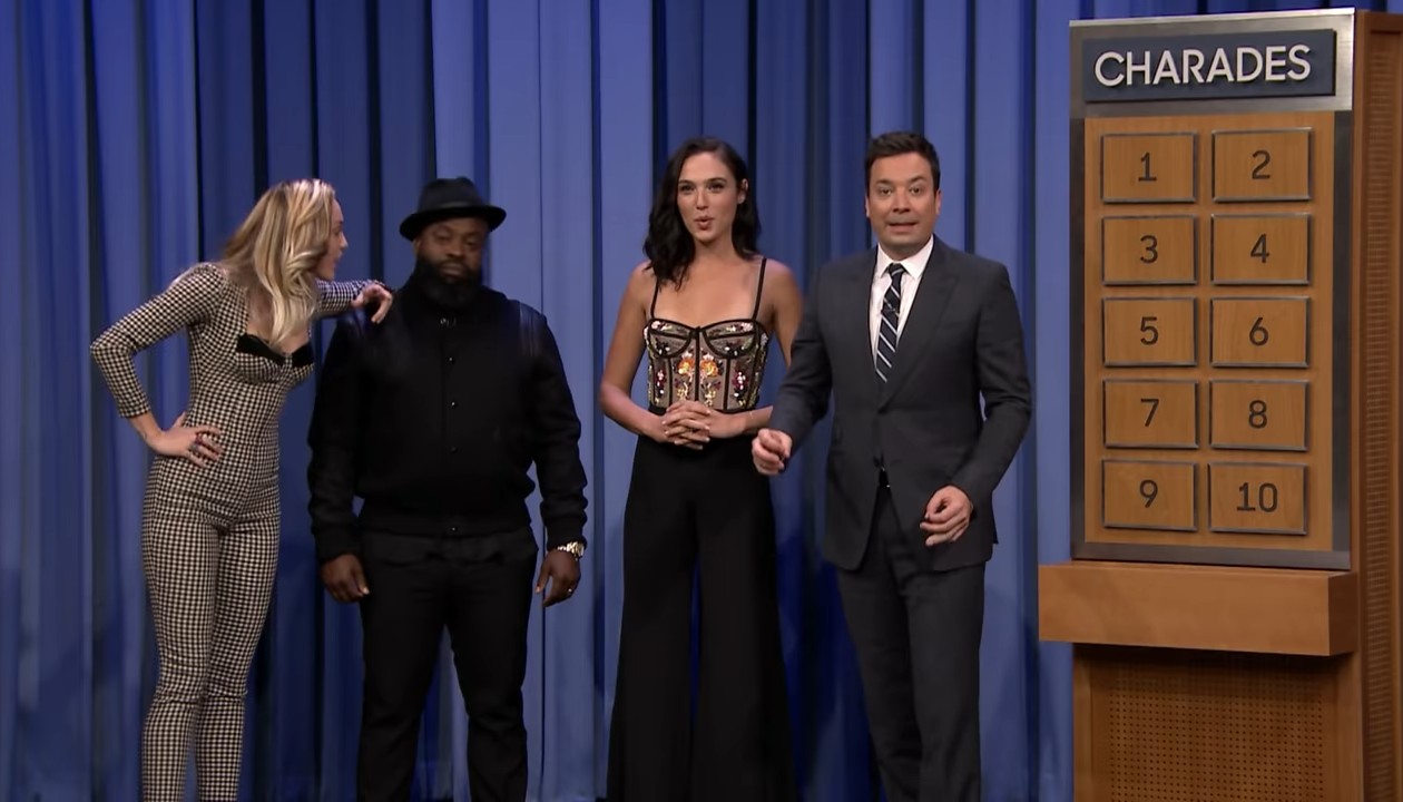 Gal Gadot And Miley Cyrus Visit Jimmy Fallon For A Spirited game Of