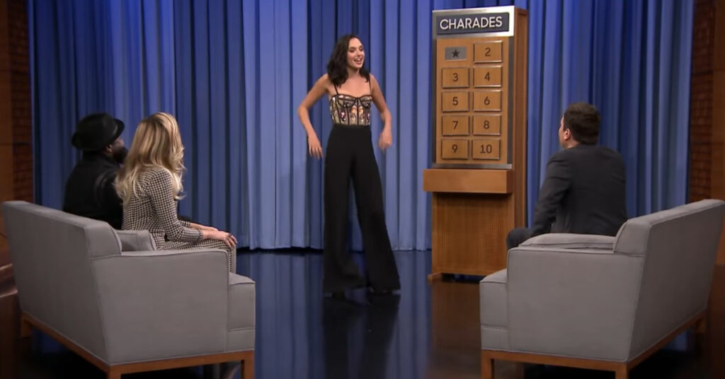 Gal Gadot And Miley Cyrus Visit Jimmy Fallon For A Spirited game Of