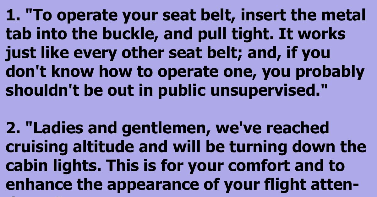 What Do Flight Attendants Say Before Take Off