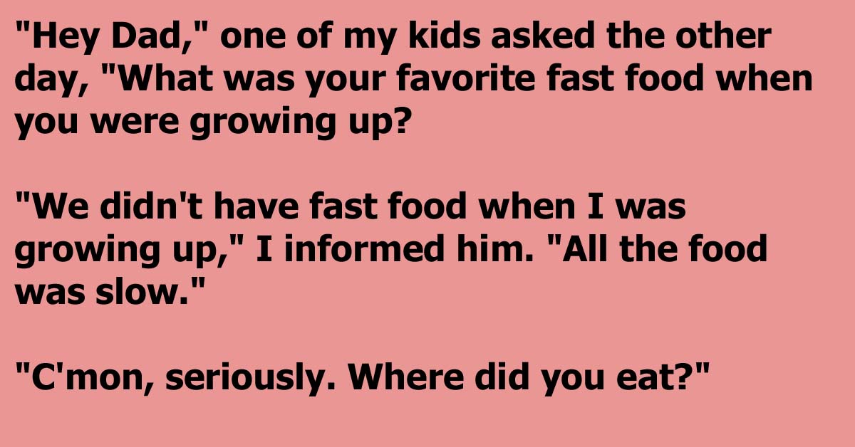 Dad Shows His Son The Reality Of Fast Food In Years Gone By