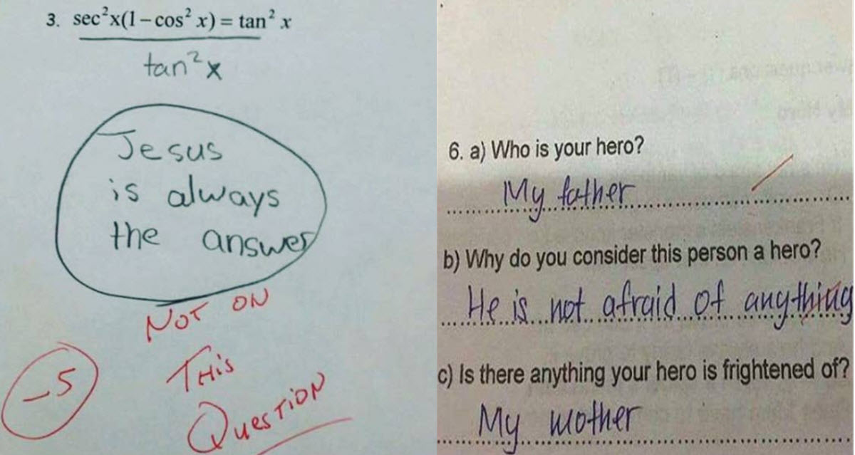 20 Pictures Of Answers Kids Gave On Tests That Made Their Teachers ...