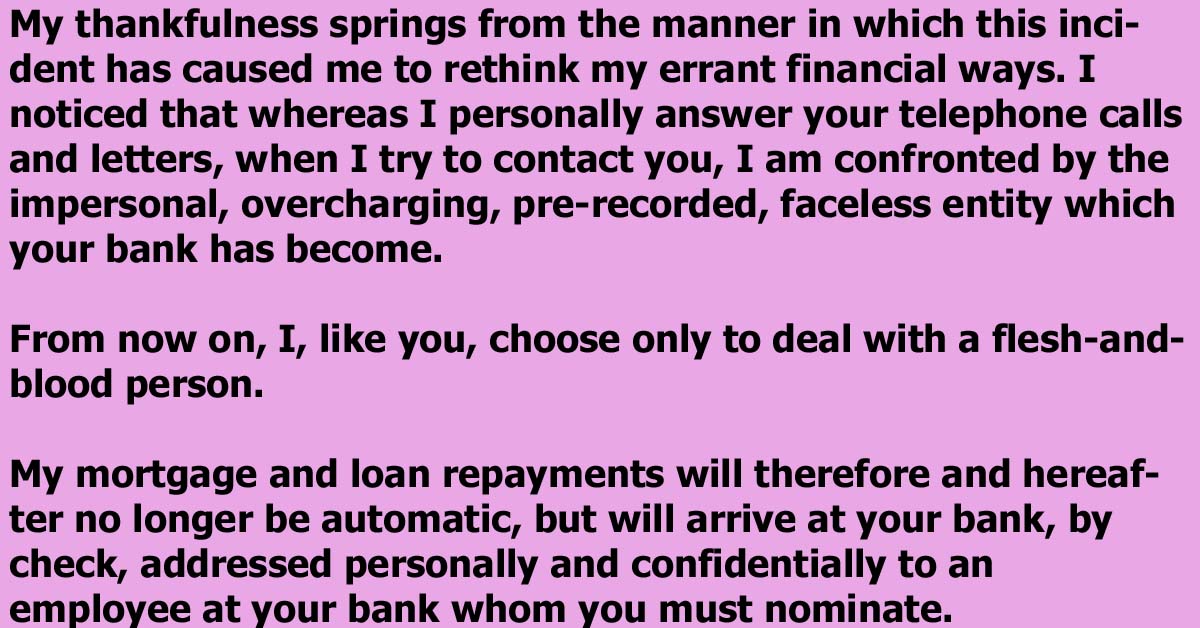 Woman Gets Charged For Returned Check So She Pens A Sharp Letter To The 5917