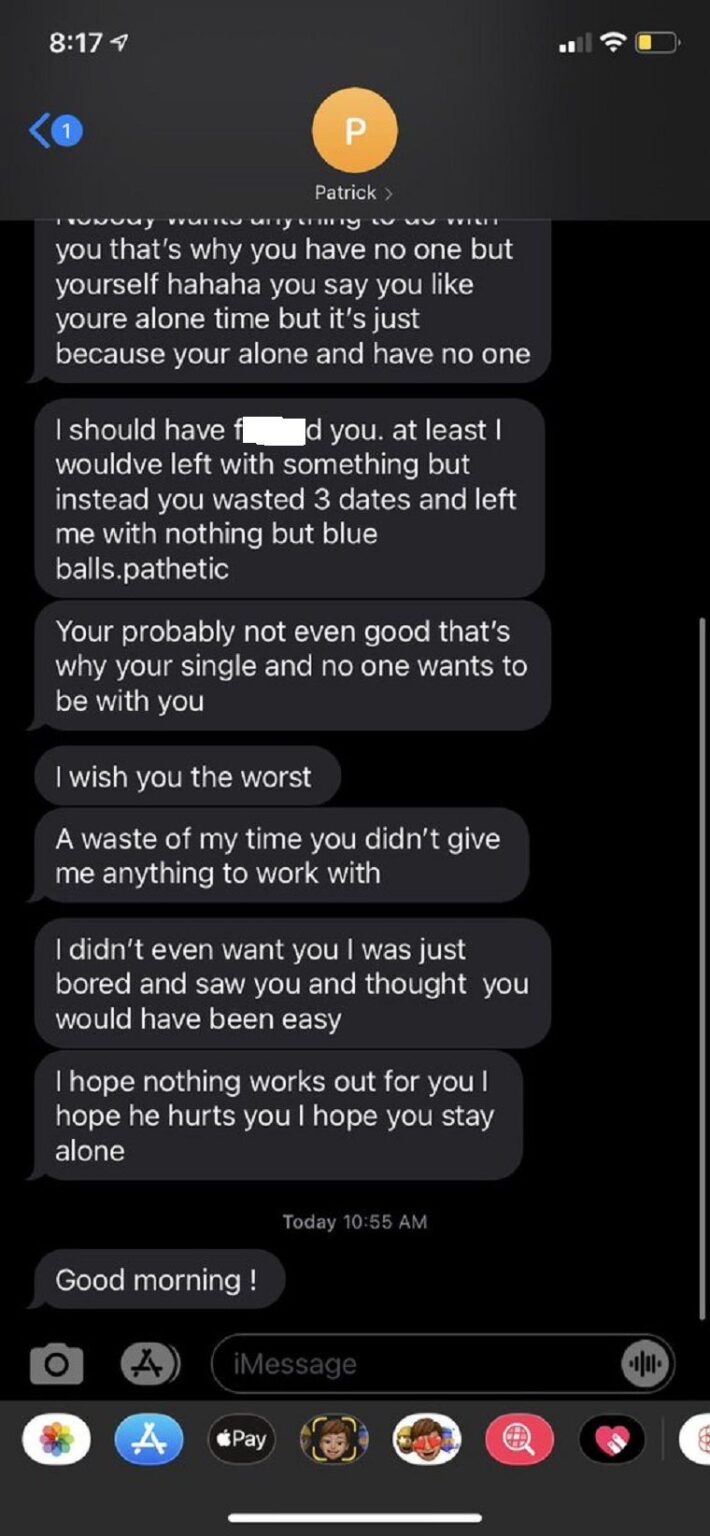 Woman Says No And Gets A Toxic Masculinity Barrage Of Hateful Text ...