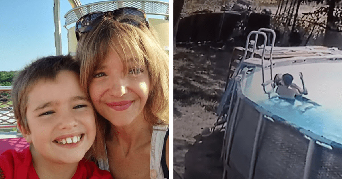 Mom Has Seizure So Her 10YrOld Son Jumps Into The Pool To Save Her